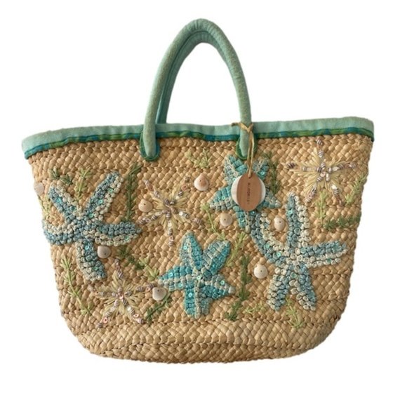 Liz Claiborne Sea Shell Beach Bag - Picture 1 of 10